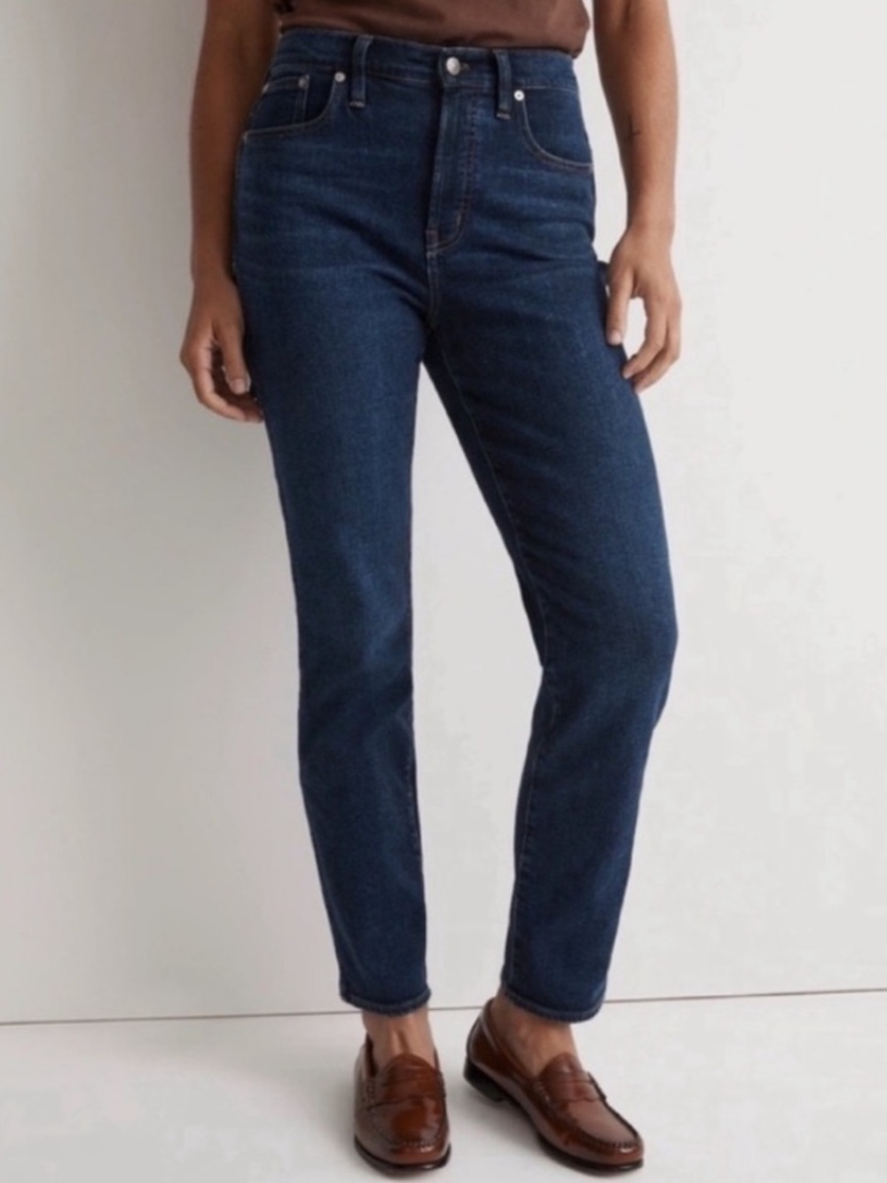 Madewell The Perfect Vintage Straight Leg Ankle Jean Dark Medium Wash Size 30